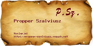 Propper Szalviusz névjegykártya